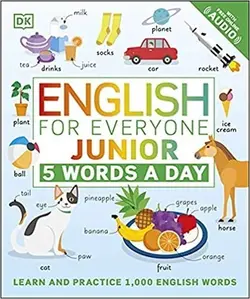 کتاب انگلیش فور اوری وان جونیور English for Everyone Junior 5 words a day (چاپ رنگی)