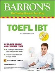 کتاب بارونز تافل آی بی تی ویرایش شانزدهم Toefl ibt Barrons 16th+DVD