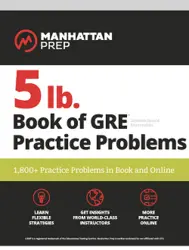 کتاب زبان بوک اف جی ار ای پرکتیس پرابلمز  5lb. Book of GRE Practice Problems: GRE Manhattan