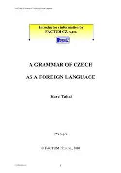 کتاب زبان جمهوری چک ا گرامر اف چک از ا فارن لنگویج  A Grammar of Czech as a Foreign Language