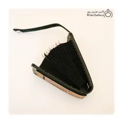 ست جا کارتی و جا کلیدی چرم طبیعی سایه