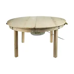 کرسی گرد تاشو پارسین مدل دیبا 90cm همراه با هیتر ساخته شده با چوب روسی