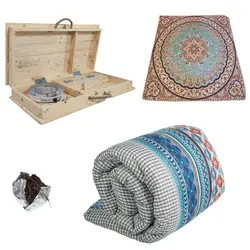 کرسی تاشو پشمی پارسین مدل Darya-P35k70 مجموعه 5 عددی