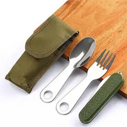 قاشق چنگال سه تکه طرح نظامی