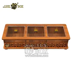 جعبه آجیل و خشکبار چوبی لوکس باکس کد LB31-0