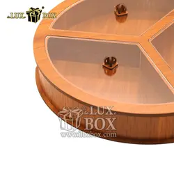 جعبه هدیه آجیل و خشکبار چوبی لوکس باکس کد LB35-01