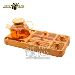 سینی سرو و پذیرایی چوبی آجیل و خشکبار لوکس باکس کد LB403