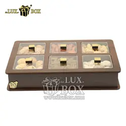 جعبه پذیرایی آجیل و خشکبار چوبی لوکس باکس کد LB11-1