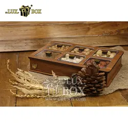 جعبه پذیرایی آجیل و خشکبار چوبی لوکس باکس کد LB11-0