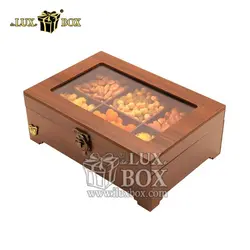 جعبه پذیرایی آجیل و خشکبار چوبی لوکس باکس کد LB320-1