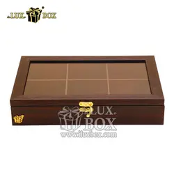 جعبه پذیرایی آجیل و خشکبار پی وی سی (PVC) طرح چوب لوکس باکس کد LB652-B
