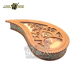 جعبه هدیه آجیل و خشکبار چوبی لوکس باکس کد LB047