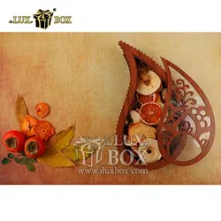 جعبه هدیه آجیل و خشکبار چوبی لوکس باکس کد LB047