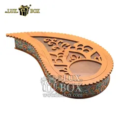 جعبه هدیه آجیل و خشکبار چوبی لوکس باکس کد LB047
