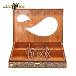 جعبه آجیل خشکبار ترمه چوبی لوکس باکس کد LB051