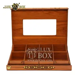 جعبه پذیرایی آجیل و خشکبار چوبی لوکس باکس کد LB049