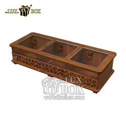 جعبه آجیل و خشکبار چوبی لوکس باکس کد LB31-01
