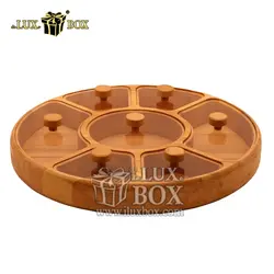 سینی سرو و پذیرایی چوبی آجیل و خشکبار لوکس باکس کدLB400