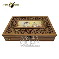 جعبه آجیل خشکبار پذیرایی چوبی لوکس باکس کد LB044