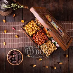 جعبه آجیل خشکبار پذیرایی چوبی لوکس باکس کد LB044