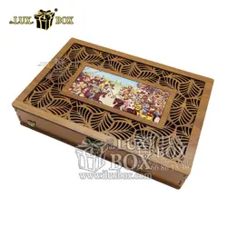 جعبه آجیل خشکبار پذیرایی چوبی لوکس باکس کد LB044