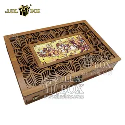 جعبه آجیل خشکبار پذیرایی چوبی لوکس باکس کد LB044
