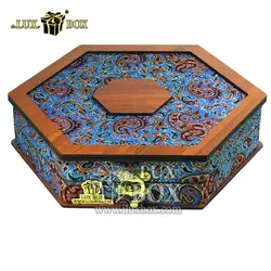 جعبه آجیل خشکبار پذیرایی ترمه چوبی لوکس باکس  کد LBL013-B
