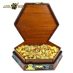 جعبه آجیل خشکبار پذیرایی ترمه چوبی لوکس باکس  کد LBL013-B