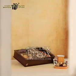 جعبه پذیرایی آجیل و خشکبار چوبی لوکس باکس کد LB25-1