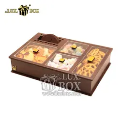 جعبه پذیرایی آجیل و خشکبار چوبی لوکس باکس کد LB25-1