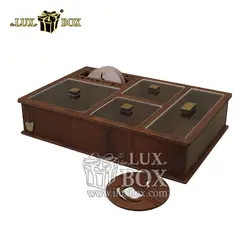 جعبه پذیرایی آجیل و خشکبار چوبی لوکس باکس کد LB25-1