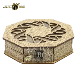 جعبه کادو آجیل خشکبار  پذیرایی چوبی لوکس باکس کد LBL021