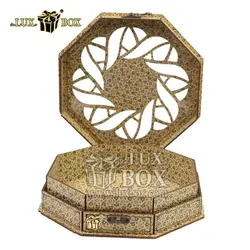 جعبه کادو آجیل خشکبار  پذیرایی چوبی لوکس باکس کد LBL021
