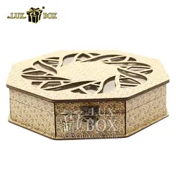 جعبه کادو آجیل خشکبار  پذیرایی چوبی لوکس باکس کد LB021