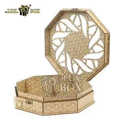 جعبه کادو آجیل خشکبار  پذیرایی چوبی لوکس باکس کد LB021