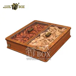 جعبه آجیل و خشکبار پذیرایی چوبی لوکس باکس کد LB24-0