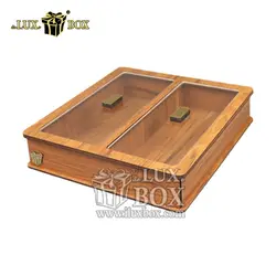 جعبه آجیل و خشکبار پذیرایی چوبی لوکس باکس کد LB24-0