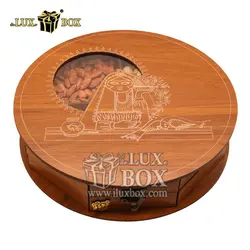 جعبه آجیل و خشکبار شکلات چوبی ویژه عید نوروز لوکس باکس کد Noruz01