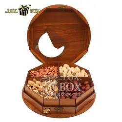 جعبه آجیل و خشکبار شکلات چوبی ویژه عید نوروز لوکس باکس کد Noruz01