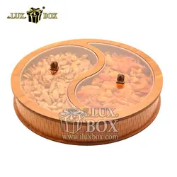 جعبه چوبی پذیرایی آجیل و خشکبار لوکس باکس کد LB36-01