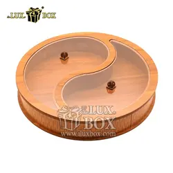 جعبه چوبی پذیرایی آجیل و خشکبار لوکس باکس کد LB36-01