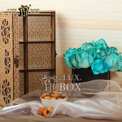 جعبه کادو آجیل خشکبار  پذیرایی چوبی لوکس باکس کد LB022