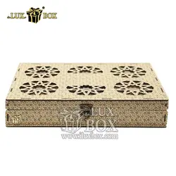 جعبه کادو آجیل خشکبار  پذیرایی چوبی لوکس باکس کد LB022