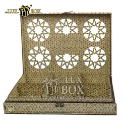 جعبه کادو آجیل خشکبار  پذیرایی چوبی لوکس باکس کد LB022