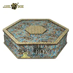 جعبه آجیل خشکبار پذیرایی ترمه چوبی لوکس باکس کد LB012