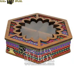 جعبه چوبی پذیرایی آجیل و خشکبار لوکس باکس کد LB040