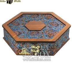 جعبه آجیل خشکبار پذیرایی ترمه چوبی لوکس باکس کد LB013