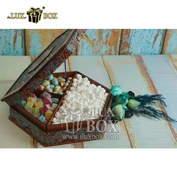 جعبه آجیل خشکبار پذیرایی ترمه چوبی لوکس باکس کد LB013