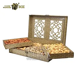 جعبه کادو آجیل خشکبار  پذیرایی چوبی لوکس باکس کد LB027