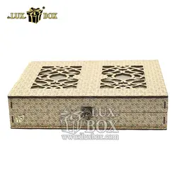 جعبه کادو آجیل خشکبار  پذیرایی چوبی لوکس باکس کد LB027